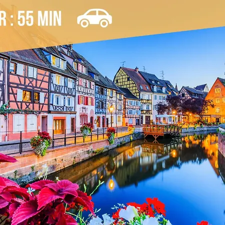 La Paillote Strasbourgeoise - Ciel étoilé - Bord De - Parking Gratuit - Vidéoprojecteur - Lit Rond Apartamento Estrasburgo