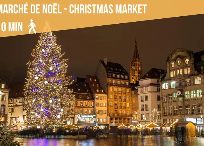 Apartment Cathyvoyages - Ciel Etoile - Bord De - Parking Gratuit - Videoprojecteur - Lit Rond - La Paillote Strasbourgeoise Straßburg