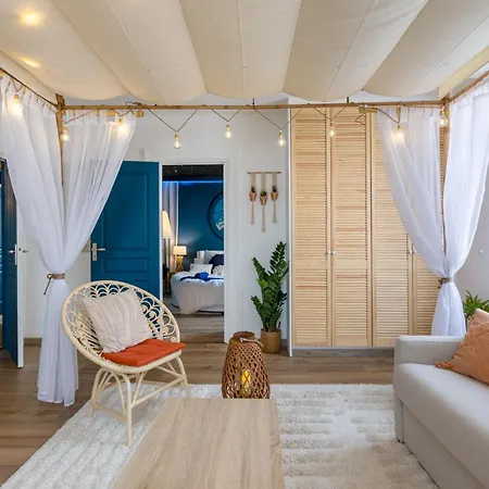 דירה Cathyvoyages - Ciel Etoile - Bord De - Parking Gratuit - Videoprojecteur - Lit Rond - La Paillote Strasbourgeoise