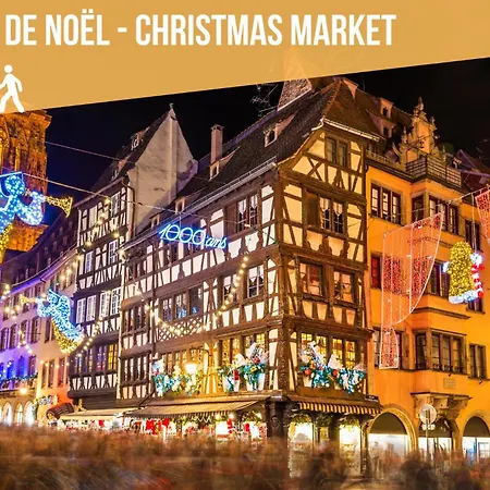 דירה Cathyvoyages - Ciel Etoile - Bord De - Parking Gratuit - Videoprojecteur - Lit Rond - La Paillote Strasbourgeoise שטרסבורג